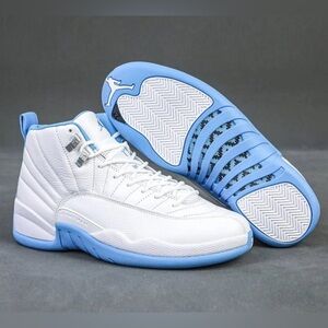 NIKE AIR JORDAN 12 RETRO "MELO" UNC UNIVERSITY BLUE SNEAKERS SZ 10.5 CT8013-112